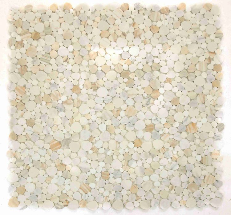 Elysium Tiles Aphrodite Calacatta Gold Honed 12''x 12'' Mosaic Tiles