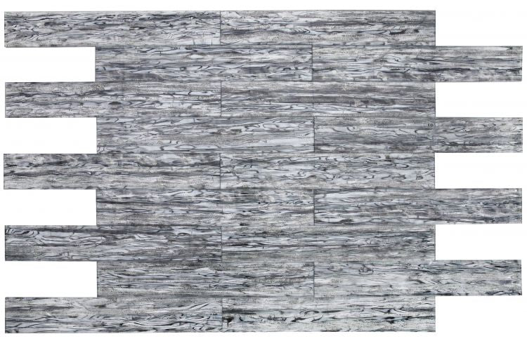 Elysium Tiles Aura Shell Silver 4''x 24'' Mosaic Tiles