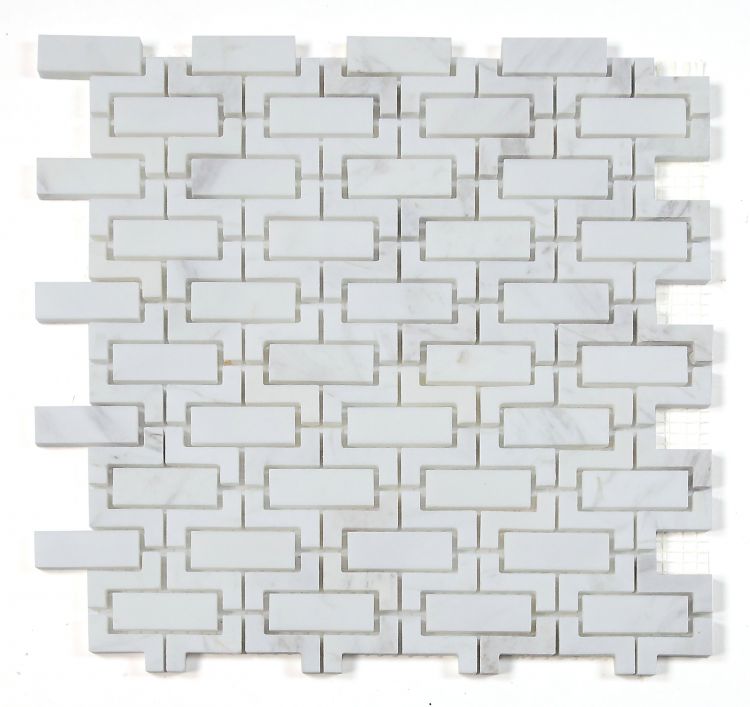 Elysium Tiles Aztec White 10.25 x 11.25 Mosaic Tiles