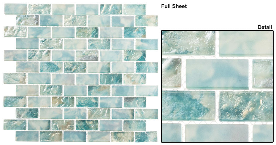 Glazzio Tiles Mykonos Harbor Series|12’’ x 12’’ | Beach Day |Mosaic Tiles