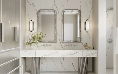 Cambria Berkshire Steel Satin Ridge 132''x 65.5'' 2 cm Polished Quartz Slab