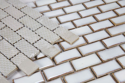 Elysium Tiles Brick Fancy White 11.75''x 11.75''