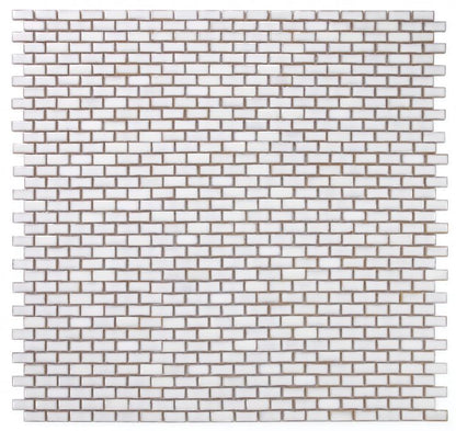 Elysium Tiles Brick Fancy White 11.75''x 11.75''