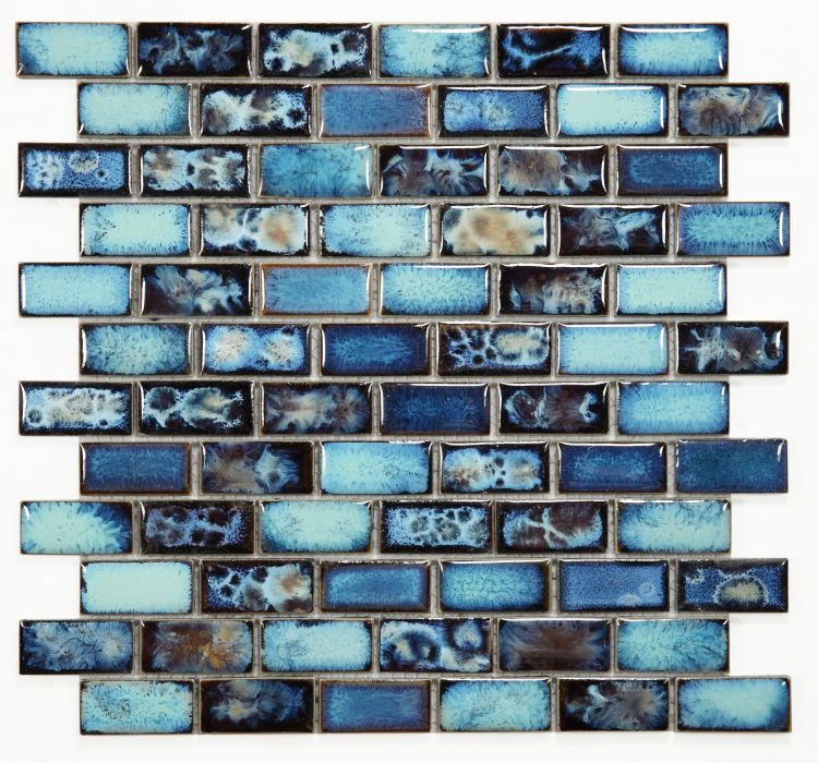 Elysium Tiles Brick Lake 11.75'' x 11.75'' Mosaic Tiles