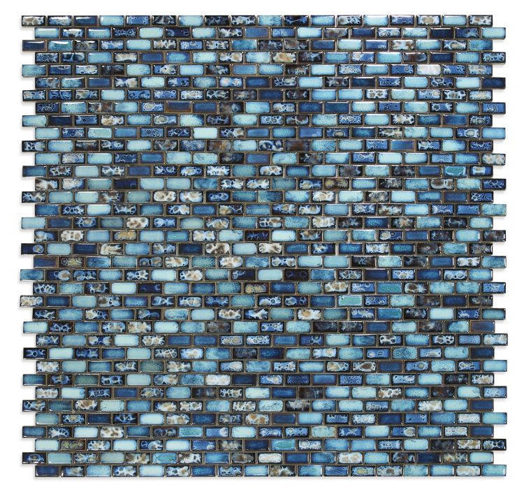 Elysium Tiles Brick Lake 11.75'' x 11.75'' Mosaic Tiles