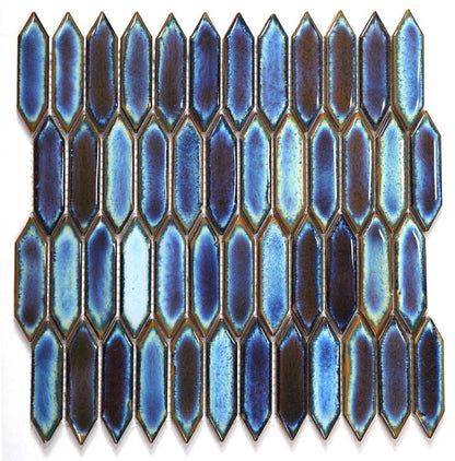 Elysium Tiles Chelsea Blue 11'' x 11.25'' Mosaic Tiles