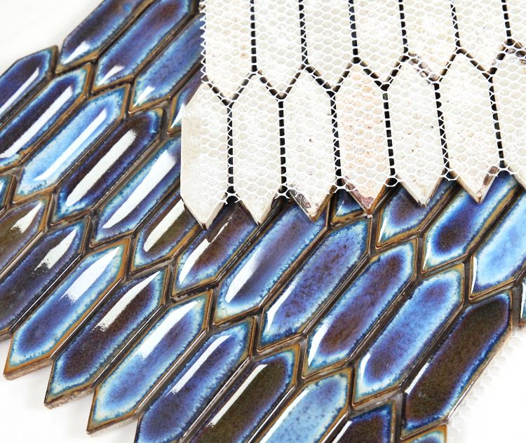 Elysium Tiles Chelsea Blue 11'' x 11.25'' Mosaic Tiles