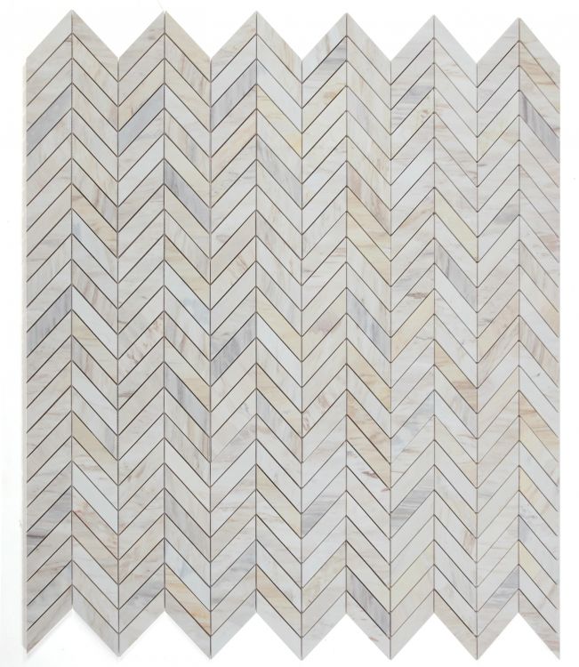 Elysium Tiles Chevron Eurasian 11''x11'' Mosaic Tiles