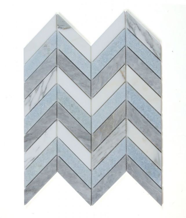 Elysium Tiles Chevron Livid 10.75'' x 12.25'' Mosaic Tiles