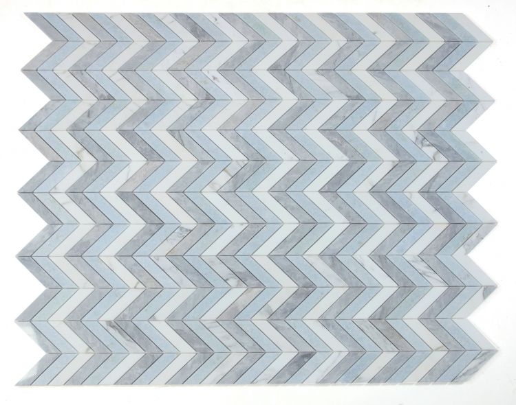 Elysium Tiles Chevron Livid 10.75'' x 12.25'' Mosaic Tiles