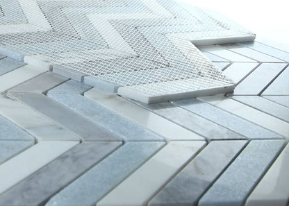 Elysium Tiles Chevron Livid 10.75'' x 12.25'' Mosaic Tiles