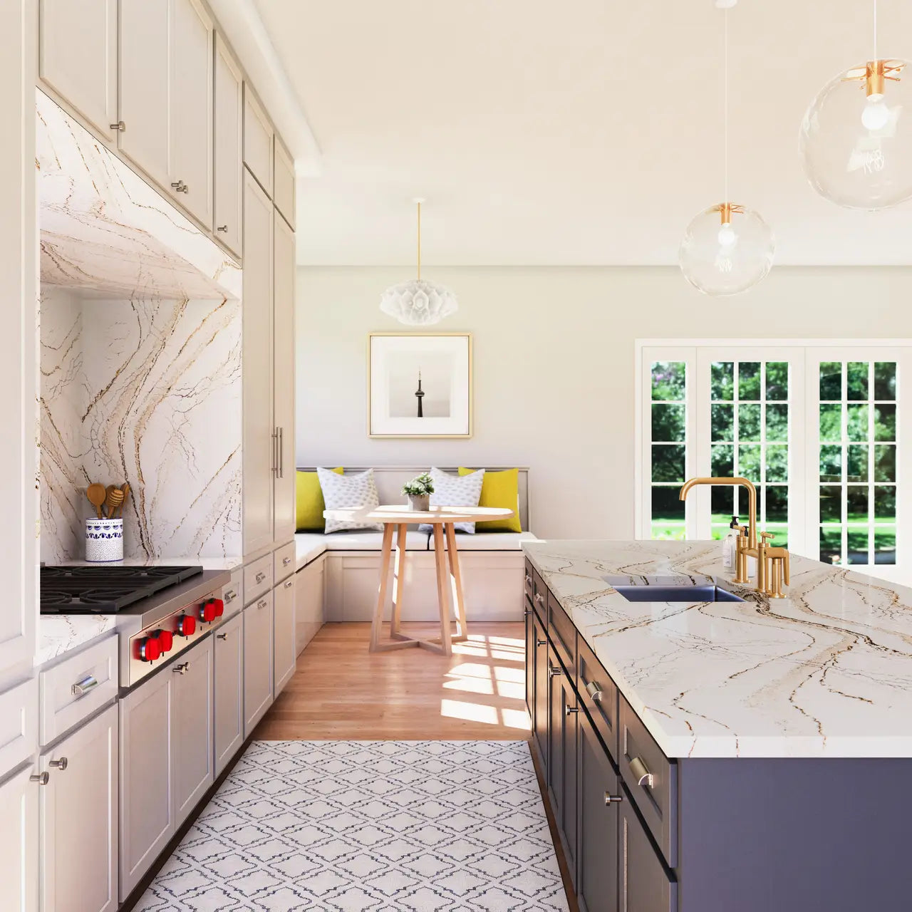 Cambria Clovelly 132''x 65.5'' 2 cm Polished Quartz Slab