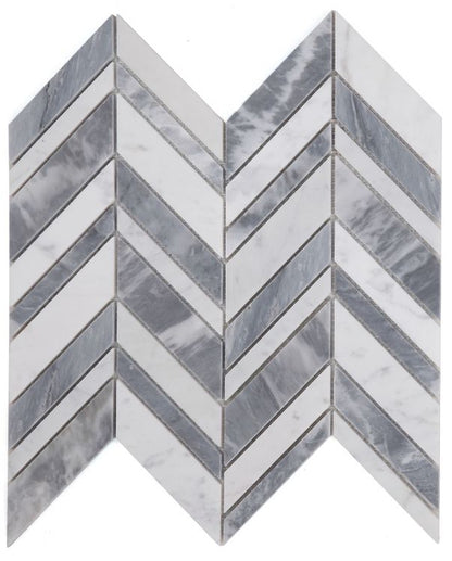 Elysium Tiles Chevron Shadow Lava 11.75 x 12 Mosaic Tiles