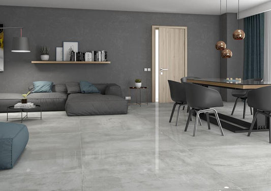 European Porcelain and Ceramics Elder Perla 47'' x 47'' Polished  Porcelain Tile