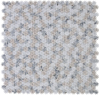 Elysium Tiles Daisy Wild Sky 12.50'' x 12.75'' Mosaic Tiles