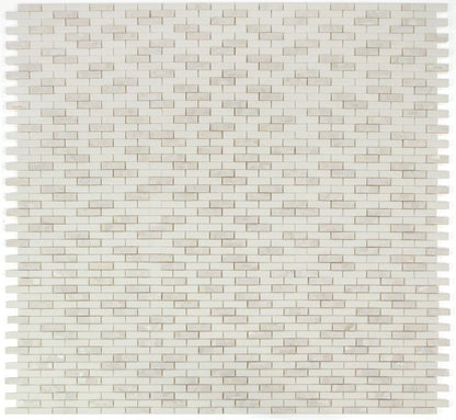 Elysium Tiles Diana Linear Thassos 11.75'' x 12'' Mosaic Tiles