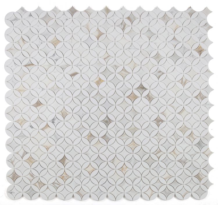 Elysium Tiles Embrace Calacatta Gold 11.75'' x 11.75'' Mosaic Tiles