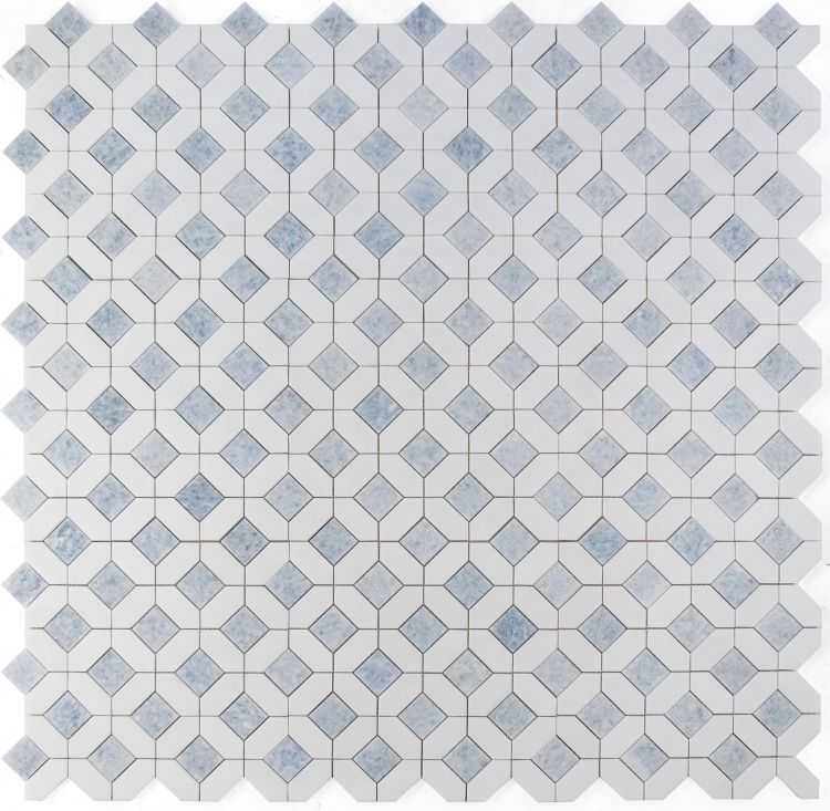 Elysium Tiles Eclipse Crystal Ocean 12''x12'' Mosaic Tiles