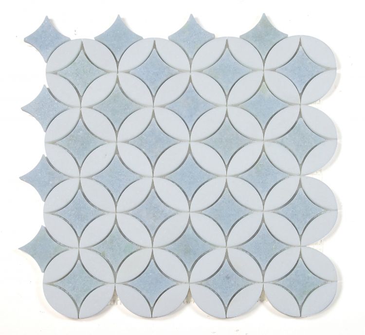 Elysium Tiles Embrace Crystal Ocean 11.75'' x 11.75'' Mosaic Tiles