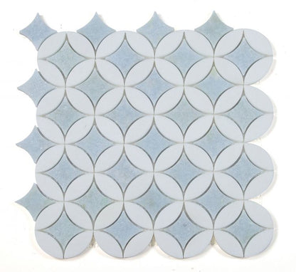 Elysium Tiles Embrace Crystal Ocean 11.75'' x 11.75'' Mosaic Tiles