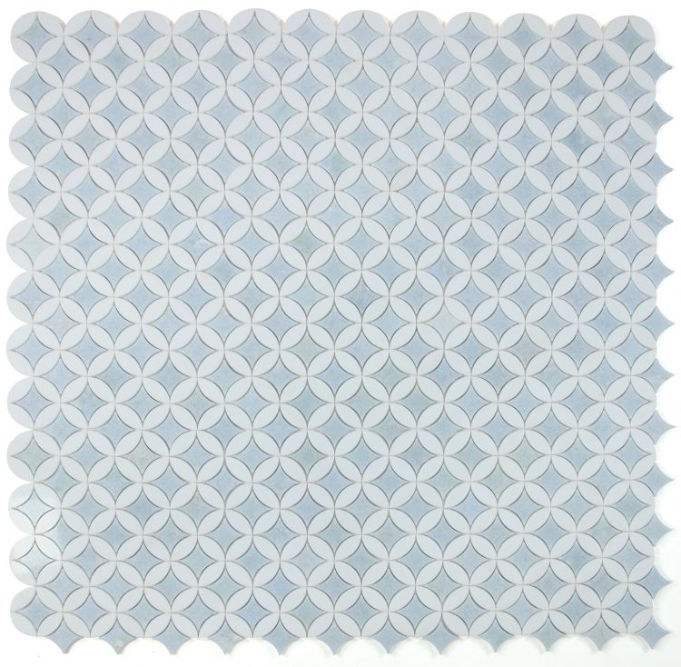 Elysium Tiles Embrace Crystal Ocean 11.75'' x 11.75'' Mosaic Tiles