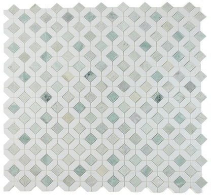 Elysium Tiles Eclipse Green 12.25''x 12.25'' Mosaic Tiles