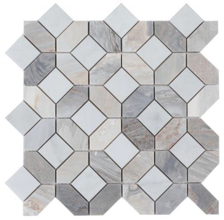 Elysium Tiles Eclipse Sky 12.25'' x 12.25'' Mosaic Tiles