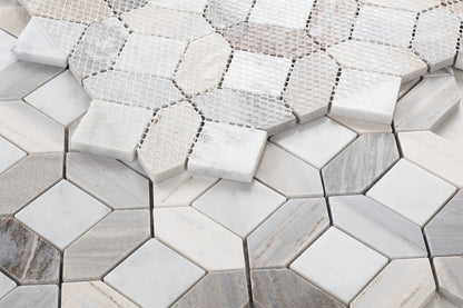 Elysium Tiles Eclipse Sky 12.25'' x 12.25'' Mosaic Tiles