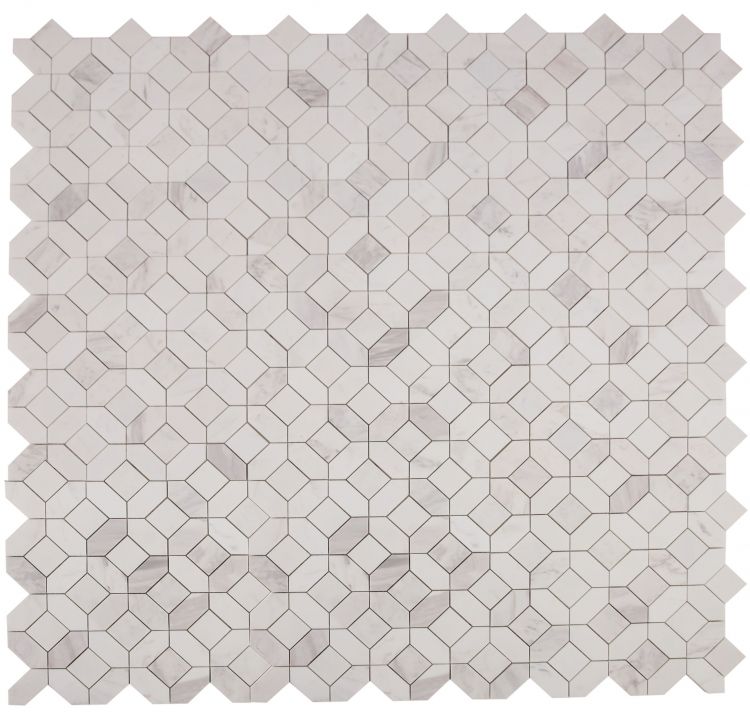 Elysium Tiles Eclipse White 12''x12'' Mosaic Tiles