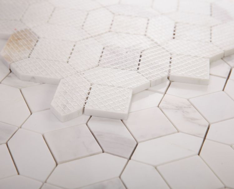 Elysium Tiles Eclipse White 12''x12'' Mosaic Tiles