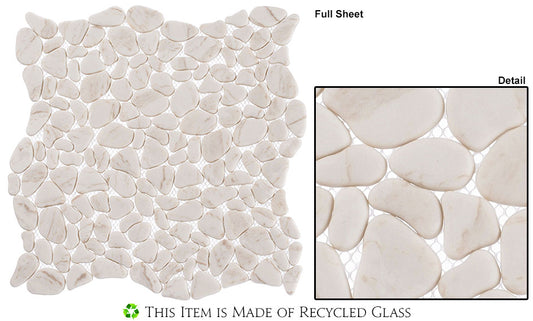 Glazzio Tiles Riverbed Collection|12 1/8'' x 12 1/8'' | Fall Stream |Mosaic Tiles