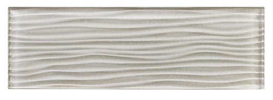 Glazzio Tiles Crystile Wave Series| 4’’ x 12’ | Fog |Mosaic Tiles