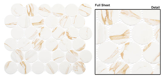 Glazzio Tiles Orbesque Collection|10 1/8" x 11 5/8" | Goladin |Mosaic Tiles