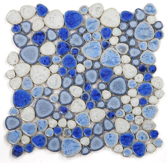 Elysium Tiles Growing Sapphire 11.50'' x 11.50'' Mosaic Tiles