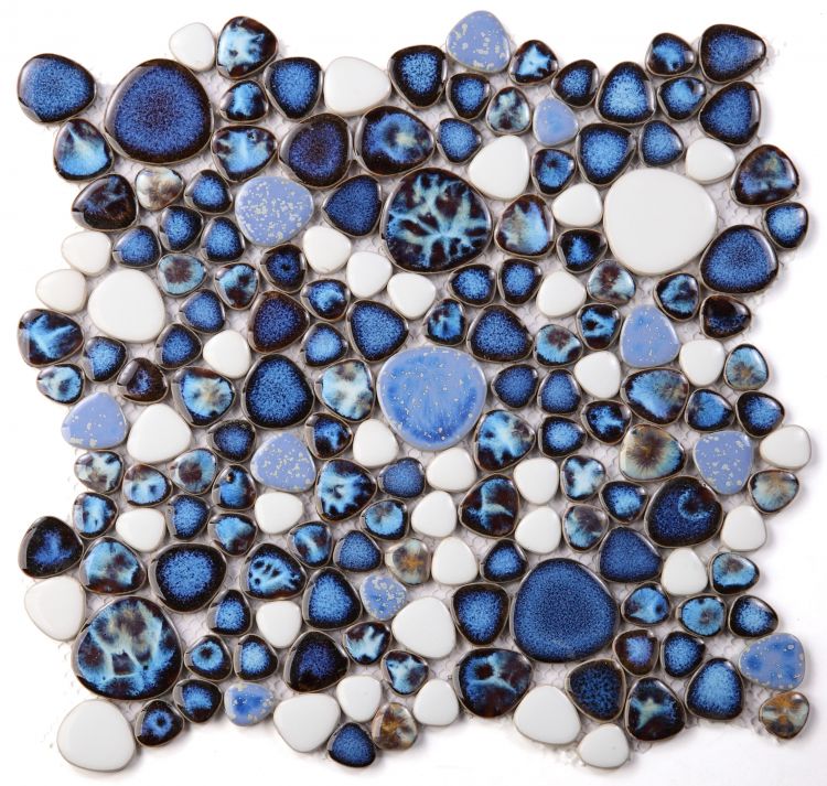 Elysium Tiles Growing Royal Blue 11.50'' x 11.50'' Mosaic Tiles