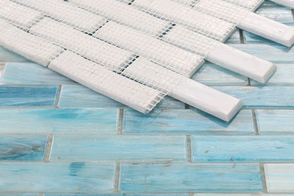 Elysium Tiles Hot Blue 11.75 x 12.75 Mosaic Tiles