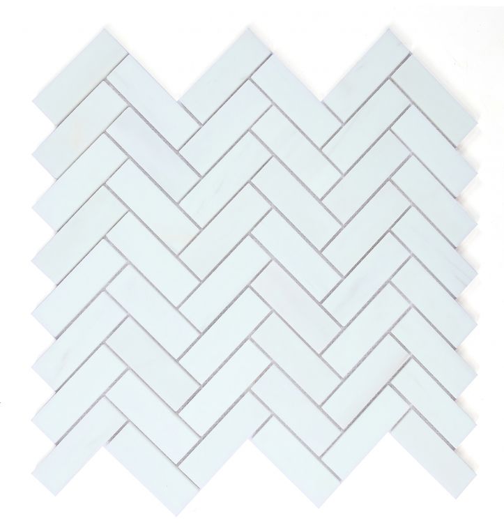 Elysium Tiles Herringbone Dolomite Polished 12''x12.75'' Mosaic Tiles