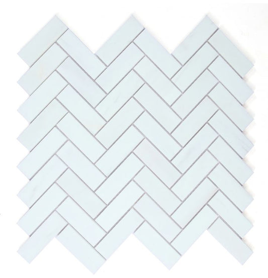 Elysium Tiles Herringbone Dolomite Polished 12''x12.75'' Mosaic Tiles