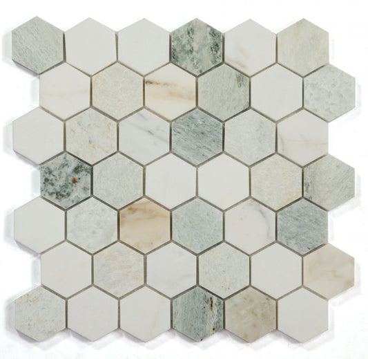 Elysium Tiles Hexagon Spring 2x2 | 11.75'' x 12''