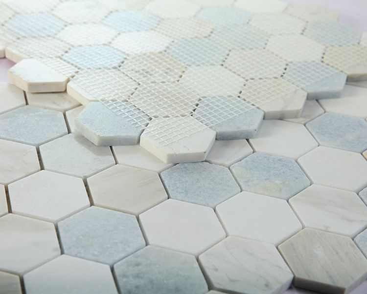 Elysium Tiles Hexagon Sky 2x2 | 11.75'' x 12''