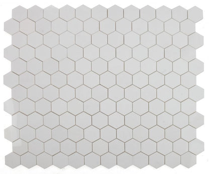 Elysium Tiles Hexagon Thassos Polished 3''x3''|10.25''x 11.75''Mosaic Tiles