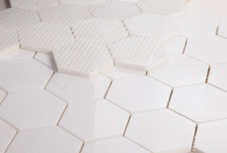 Elysium Tiles Hexagon Thassos Polished 3''x3''|10.25''x 11.75''Mosaic Tiles