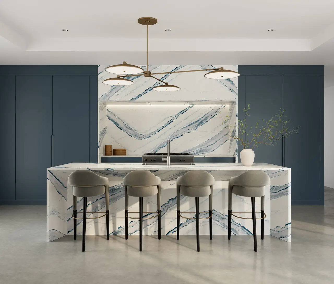 Cambria Inverness Bristol Bay 132''x 65.5'' 2 cm Polished Quartz Slab