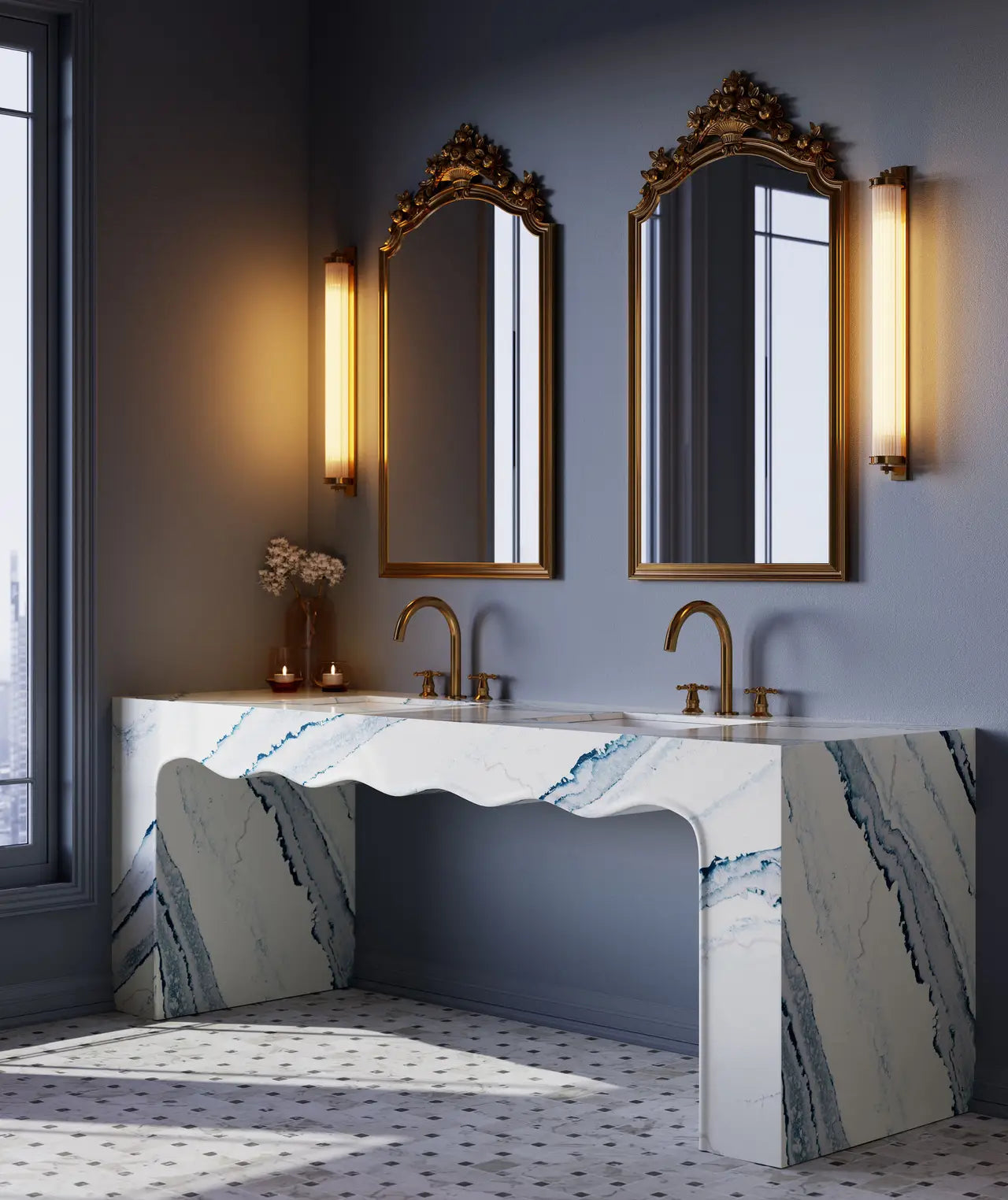 Cambria Inverness Bristol Bay 132''x 65.5'' 2 cm Polished Quartz Slab