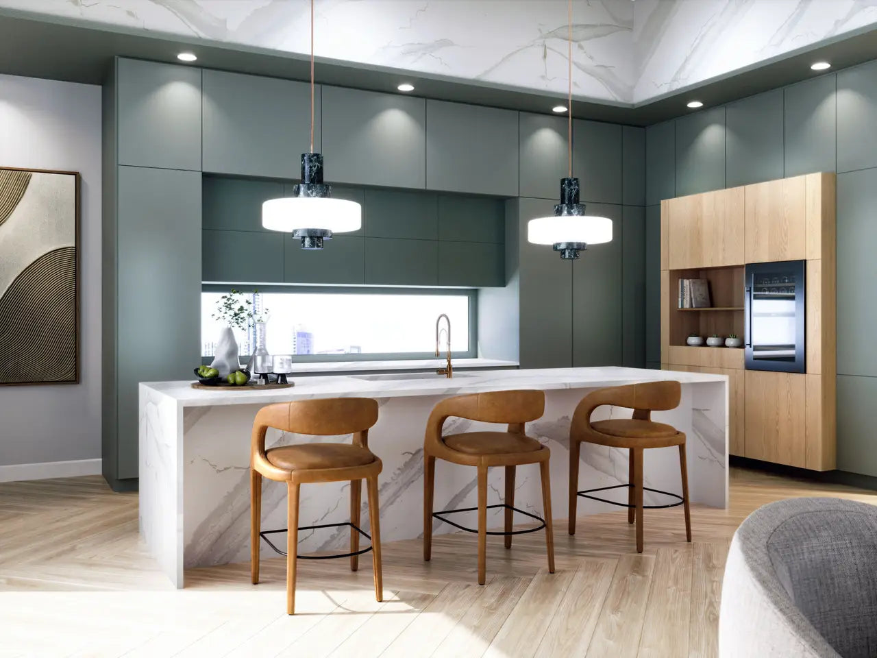 Cambria Inverness Swansea 32''x 65.5'' 2 cm Polished Quartz Slab