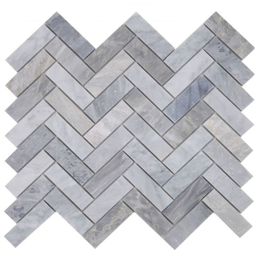 Elysium Tiles Herringbone Italian Grey 11'' x 12.5'' Mosaic Tiles