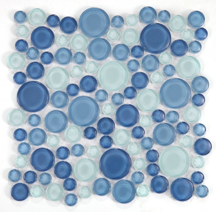 Elysium Tiles Lady Blue 10.75''x 10.75'' Mosaic Tiles