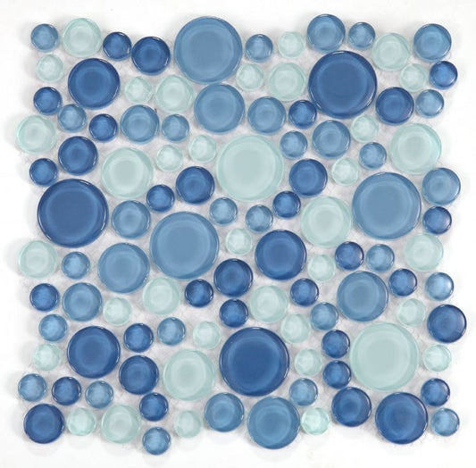 Elysium Tiles Lady Blue 10.75''x 10.75'' Mosaic Tiles