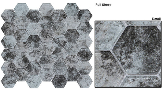 Glazzio Tiles Wintour Castile Collection|11 7/8’’ x 12’’ | Lancaster dusk Hex |Mosaic Tiles