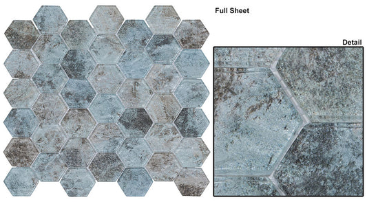 Glazzio Tiles Wintour Castile Collection|11 7/8’’ x 12’’ | Leeds Garden Hex|Mosaic Tiles